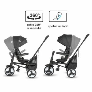COCCOLLE SKLOPIVI TRICIKL SPECTRA PLUS PREMIUM - JET BLACK - Slika 4