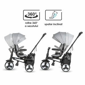 COCCOLLE SKLOPIVI TRICIKL SPECTRA PLUS PREMIUM - NEUTRAL GREY - Slika 4