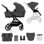 Kinderkraft dječja kolica Yoxi 2u1, Moonlight Grey - Slika 2