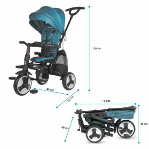 COCCOLLE SKLOPIVI TRICIKL SPECTRA PLUS PREMIUM - ATLANTIC BLUE - Slika 5