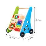 Ecotoys Drvena edukativna guralica 2u1 s ksilofonom - Slika 3