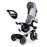 Ecotoys Tricikl s okretnim sjedalom 360 s bijelom konstrukcijom, siva - Slika 6