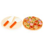 Ecotoys Drvena pizza s čičkom za rezanje od 27 elemenata - Slika 5