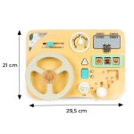 ECOTOYS DRVENA UPRAVLJAČKA PLOČA, SVIJETLO SIVA - Slika 5