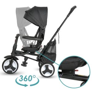 COCCOLLE SKLOPIVI TRICIKL SPECTRA PLUS PREMIUM - JET BLACK - Slika 7