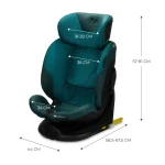 KINDERKRAFT I-FIX I-SIZE AUTOSJEDALICA 0-36 KG ( 40-150 CM ) 360 - PLAVO TIRKIZNA - Slika 2