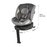 COCCOLLE SIDRA I-SIZE AUTOSJEDALICA 40-150 CM - MOONLIT GREY - Slika 5