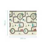 FILLIKID DVOSTRANA PODLOGA ZA IGRU STREET&ANIMALS 180X200 CM - Slika 6