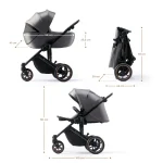 KINDERKRAFT DJEČJA KOLICA PRIME 2 MINK PRO 3U1 - SHADOW GREY - Slika 6