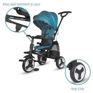 COCCOLLE SKLOPIVI TRICIKL SPECTRA PLUS PREMIUM - ATLANTIC BLUE - Slika 8