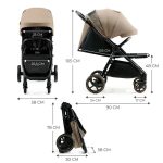 Kinderkraft sportska kolica Mitzy, Linen Beige - Slika 6