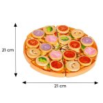 Ecotoys Drvena pizza s čičkom za rezanje od 27 elemenata - Slika 7