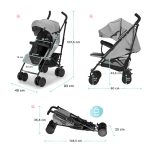 KINDERKRAFT KIŠOBRAN KOLICA SIESTA - SIVA - Slika 7