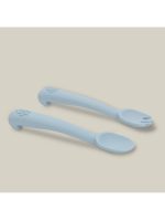 INTERBABY SILIKONSKI SET PRIBORA ZA JELO - BLUE GREY - Slika 3