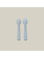 INTERBABY SILIKONSKI SET PRIBORA ZA JELO - BLUE GREY