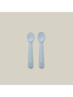 INTERBABY SILIKONSKI SET PRIBORA ZA JELO - BLUE GREY - Slika 2