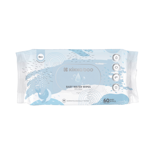 KIKKA BOO VLAŽNE MARAMICE ZA BEBE PURE WATER WIPES 60 KOM