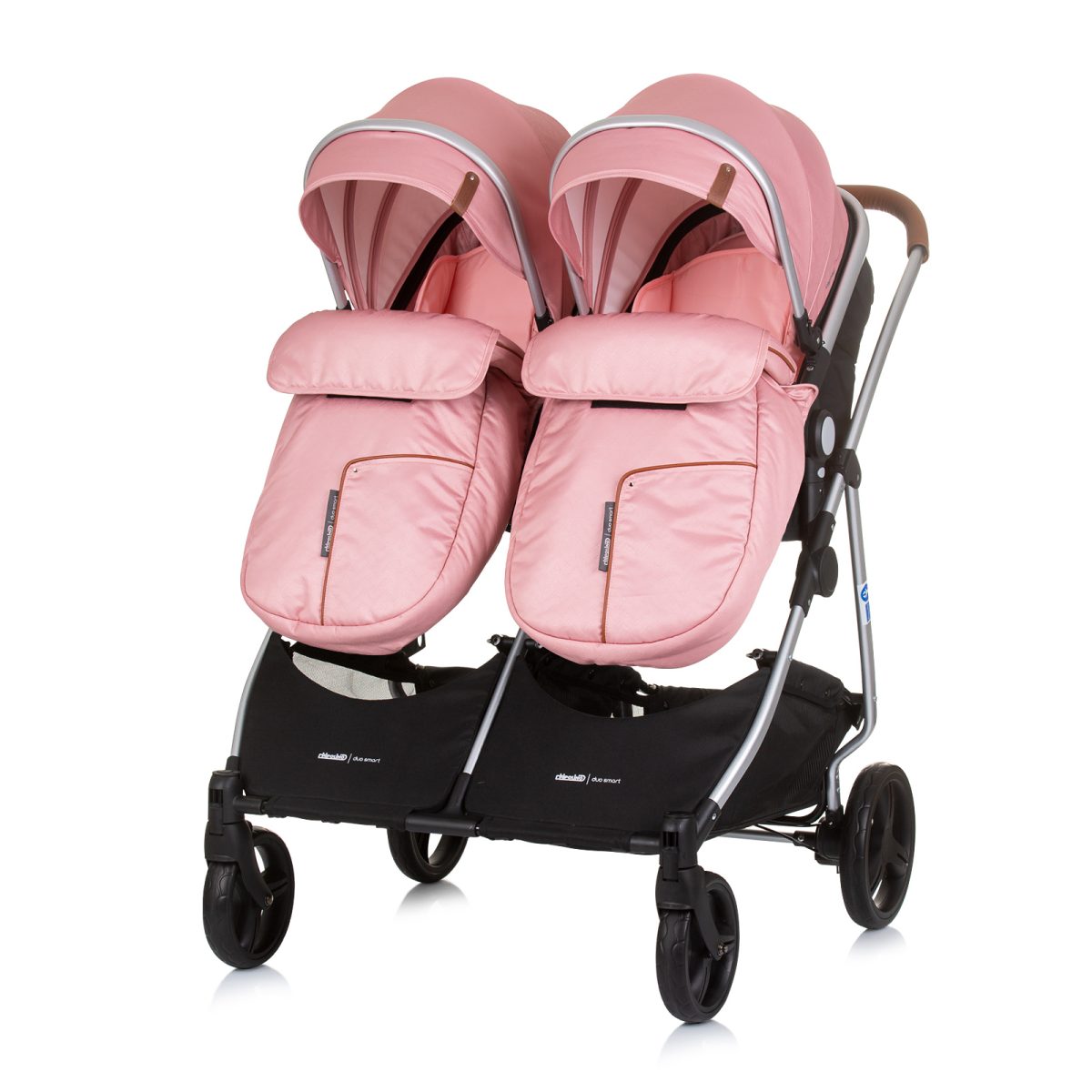 CHIPOLINO DJEČJA KOLICA ZA BLIZANCE ILI DVOJE DJECE DUO SMART - FLAMINGO - Slika 7