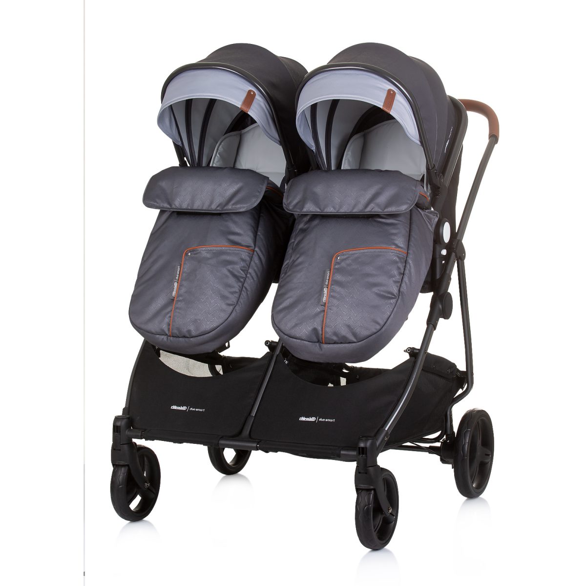 CHIPOLINO DJEČJA KOLICA ZA BLIZANCE ILI DVOJE DJECE DUO SMART - SILVER GREY - Slika 6