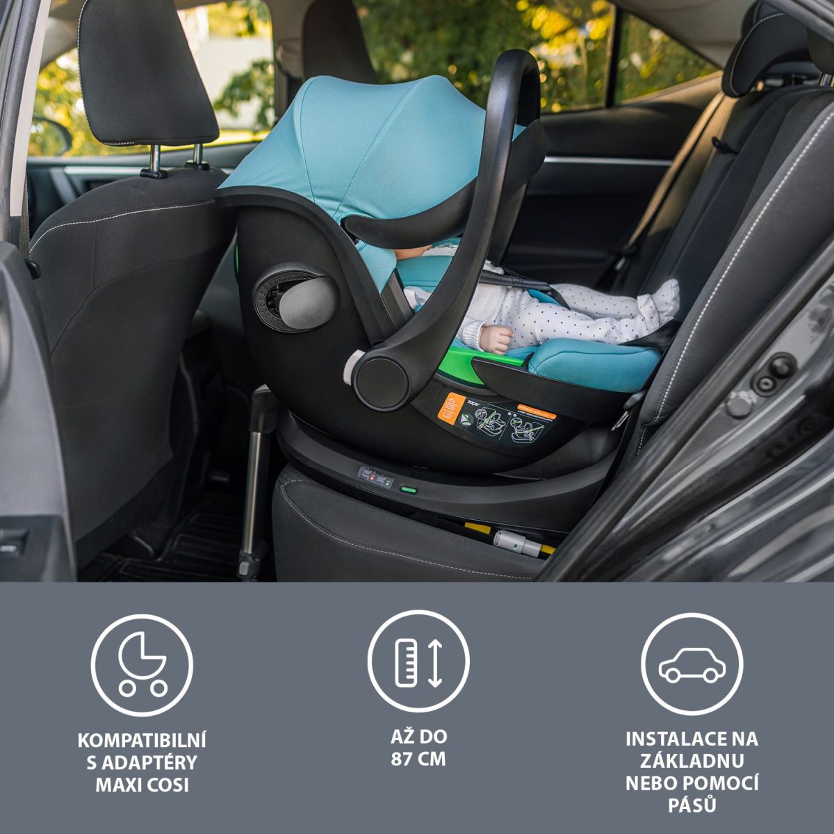 ZOPA AUTOSJEDALICA XM PLUS I-SIZE - AQUATIC GREEN - Slika 9