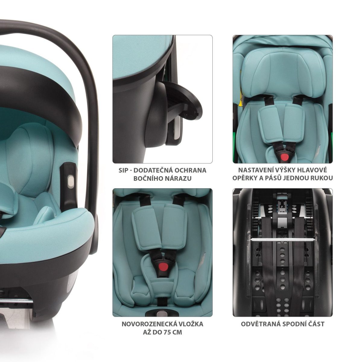 ZOPA AUTOSJEDALICA XM PLUS I-SIZE - AQUATIC GREEN - Slika 6