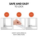 Hauck zaštitna ograda Clear Step 2 Set (75 - 80 cm) + 9 cm produžetak Bijela - Slika 7