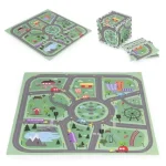 Ecotoys velika Eva pjenasta podloga za djecu City 90,5 x 90,5 cm