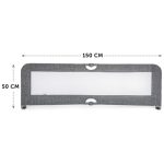 ZAŠTITNA OGRADICA HAUCK ZA KREVETIĆ SLEEP N SAFE PLUS XL - MELANGE GREY - Slika 3