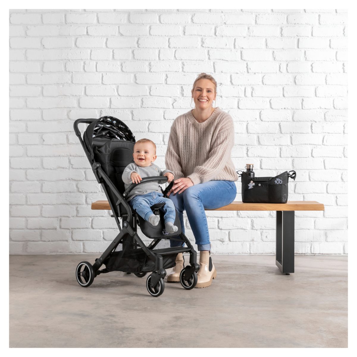 HAUCK KOLICA TRAVEL N CARE SET - DISNEY 100 - BLACK - Slika 3