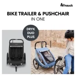 HAUCK 2U1 PRIKOLICA ZA BICIKL I DJEČJA KOLICA ZA DVOJE DJECE - DRYK DUO PLUS BLACK - Slika 6