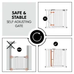 Hauck zaštitna ograda Clear Step 2 Set +9 cm produžetak- Dark Grey - Slika 3