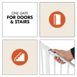 Hauck zaštitna ograda Clear Step 2 Set (75 - 80 cm) + 9 cm produžetak Bijela - Slika 8