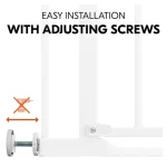 Hauck zaštitna ograda Clear Step 2 Set (75 - 80 cm) + 9 cm produžetak Bijela - Slika 3