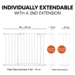 Hauck zaštitna ograda Clear Step 2 Set (75 - 80 cm) + 21 cm produžetak Bijela - Slika 5