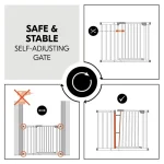 Hauck zaštitna ograda Clear Step 2 Set (75 - 80 cm) + 21 cm produžetak Bijela - Slika 2