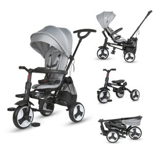 COCCOLLE SKLOPIVI TRICIKL SPECTRA PLUS PREMIUM - NEUTRAL GREY