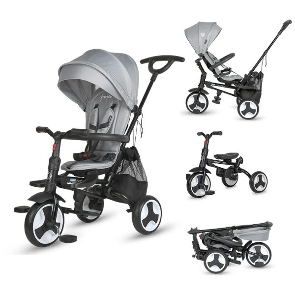 COCCOLLE SKLOPIVI TRICIKL SPECTRA PLUS PREMIUM - NEUTRAL GREY