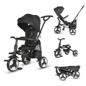 COCCOLLE SKLOPIVI TRICIKL SPECTRA PLUS PREMIUM - JET BLACK
