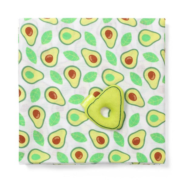 SWADDLES TETRA PELENE BABYONO ZA POVIJANJE + ZVEČKA - AVOKADO