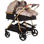 CHIPOLINO DJEČJA KOLICA ZA BLIZANCE ILI DVOJE DJECE DUO SMART - GOLDEN BEIGE