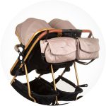 CHIPOLINO DJEČJA KOLICA ZA BLIZANCE ILI DVOJE DJECE DUO SMART - GOLDEN BEIGE - Slika 13