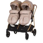 CHIPOLINO DJEČJA KOLICA ZA BLIZANCE ILI DVOJE DJECE DUO SMART - GOLDEN BEIGE - Slika 7