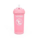 TWISTSHAKE BOČICA SA SLAMKOM 360 ML 6+M PASTEL ROZA