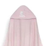 InterBaby Set ručnik s kapuljačom + podbradak Slonić Roza - Slika 5