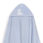 InterBaby Set ručnik s kapuljačom + podbradak Slonić Plavi - Slika 5
