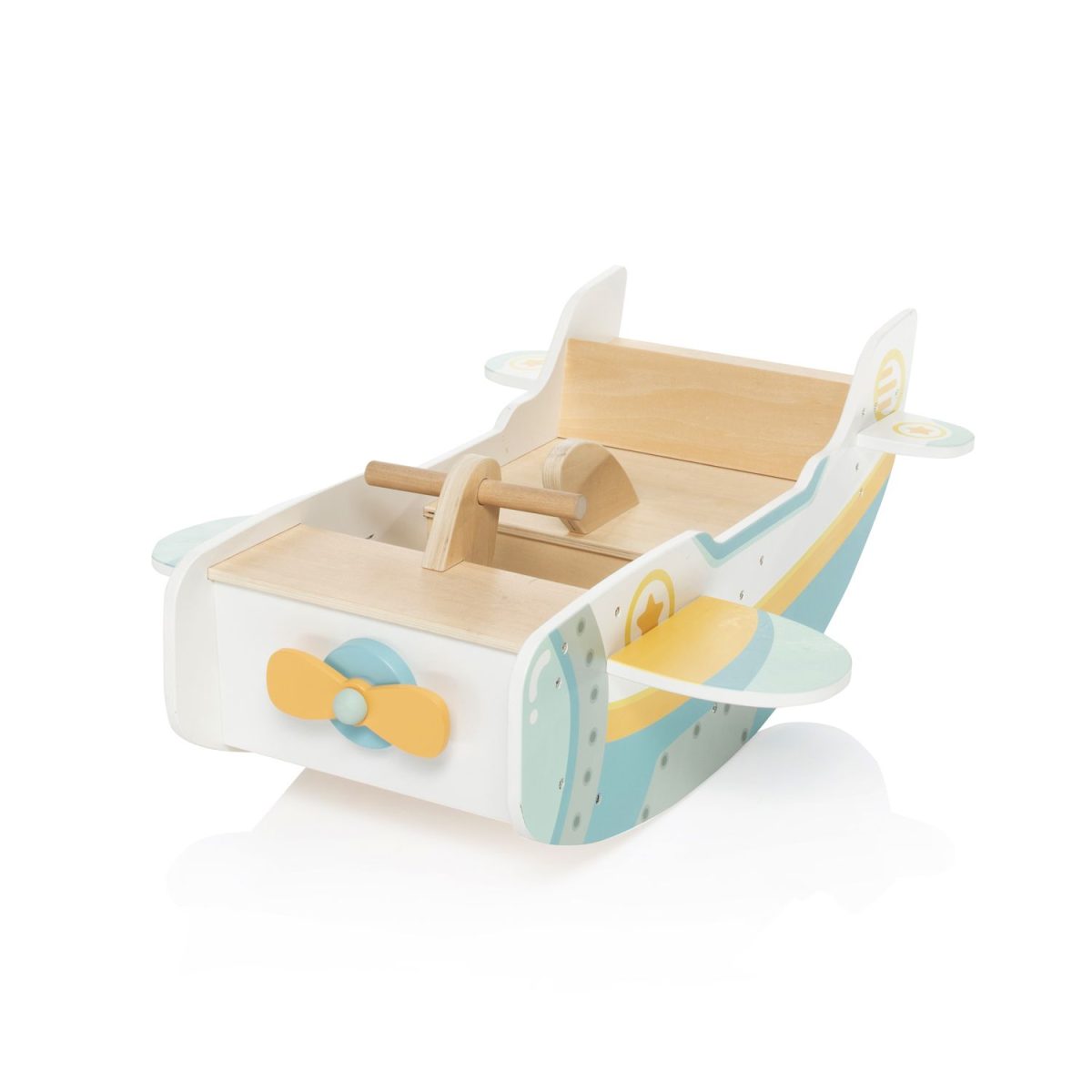 ZOPA DRVENA NJIHALJKA AVION - MONTESSORI - Slika 1