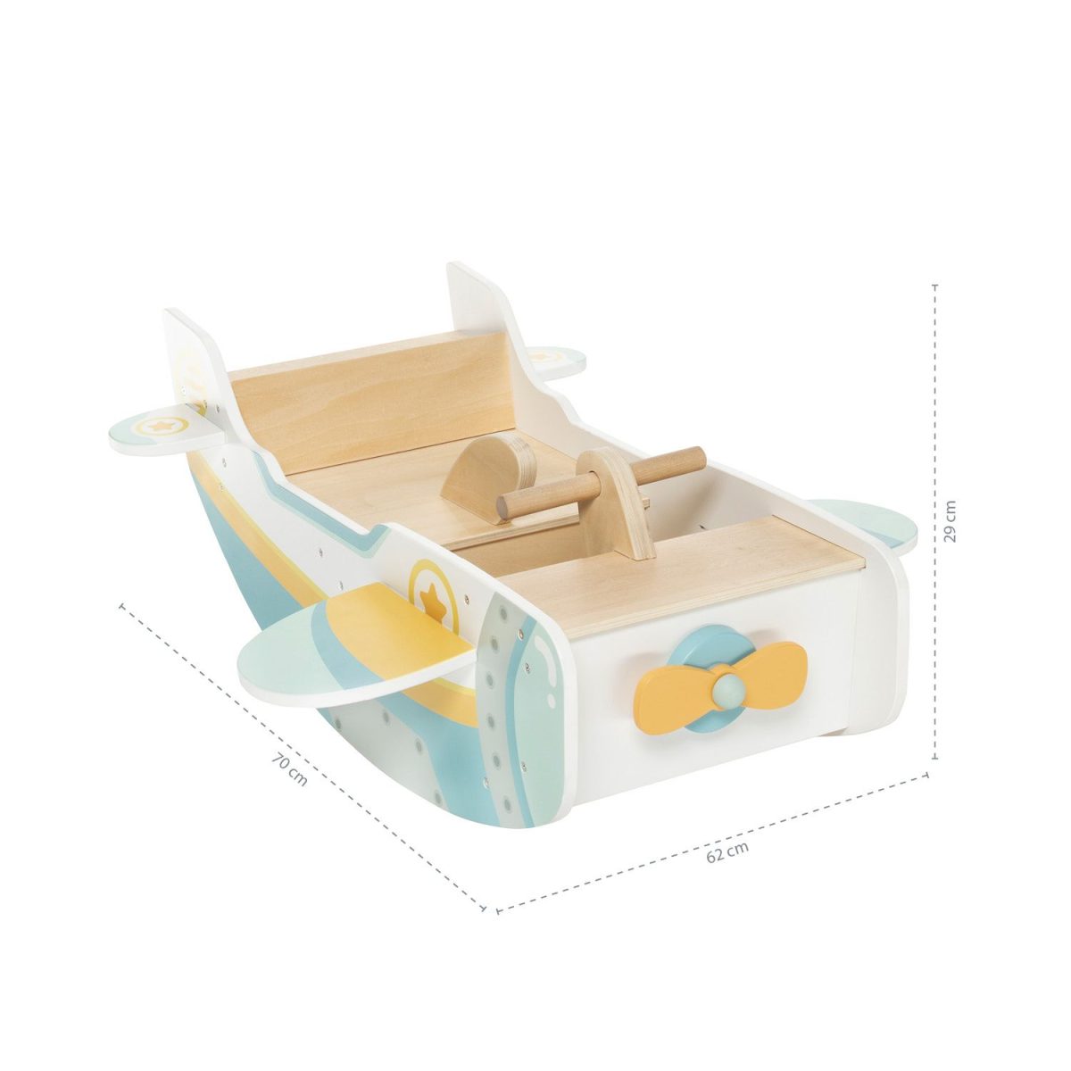 ZOPA DRVENA NJIHALJKA AVION - MONTESSORI - Slika 3