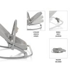 ZOPA LEŽALJKA RELAX 2 - MINT TRIANGLES/GREY - Slika 4