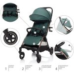 ZOPA KOLICA QUIQ 2 - ANTIQUE GREEN/BLACK - Slika 12