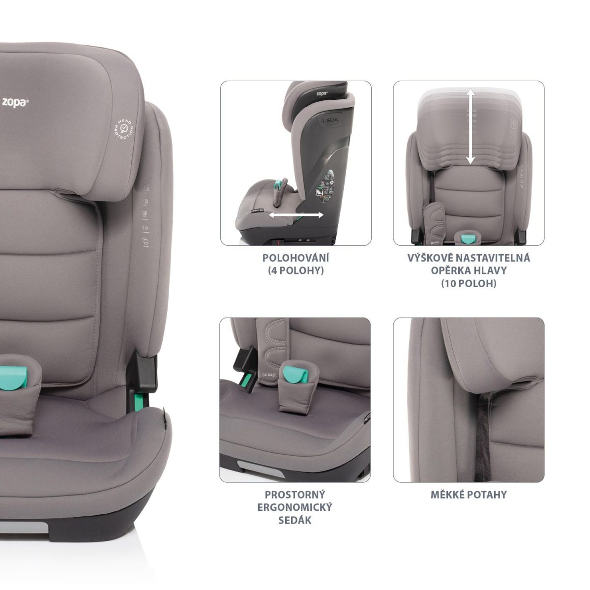 ZOPA AUTOSJEDALICA MATRIX I-SIZE - NIGHT BLACK - Slika 7